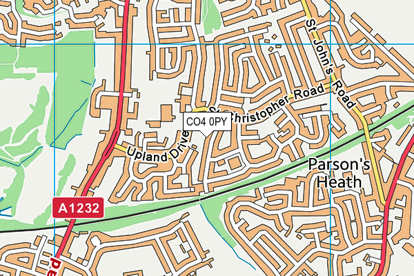 CO4 0PY map - OS VectorMap District (Ordnance Survey)