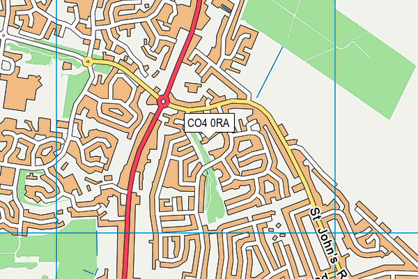 CO4 0RA map - OS VectorMap District (Ordnance Survey)