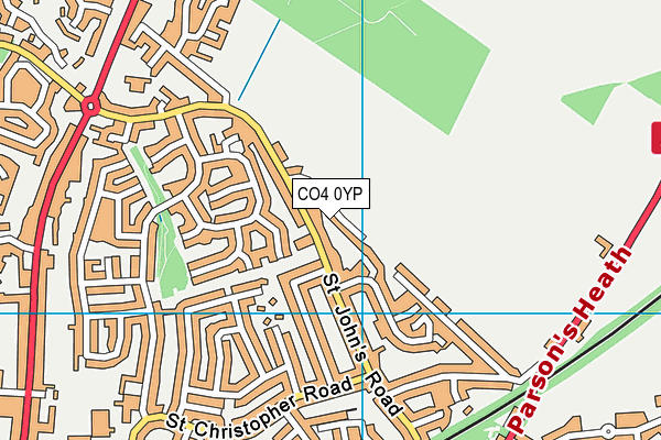CO4 0YP map - OS VectorMap District (Ordnance Survey)