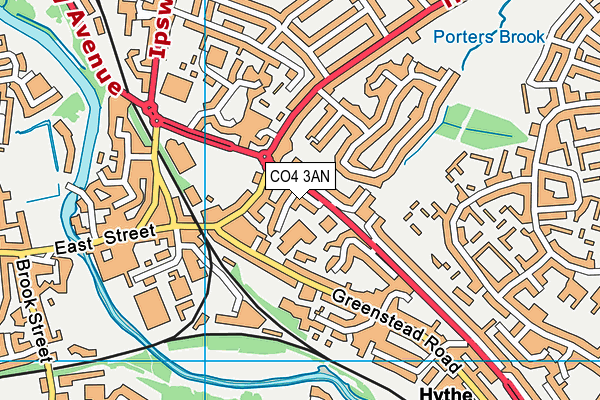 CO4 3AN map - OS VectorMap District (Ordnance Survey)