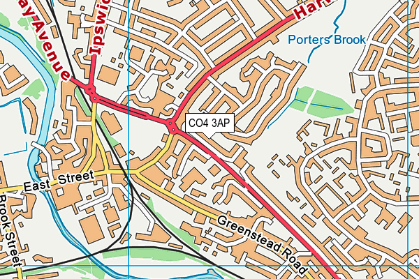 CO4 3AP map - OS VectorMap District (Ordnance Survey)