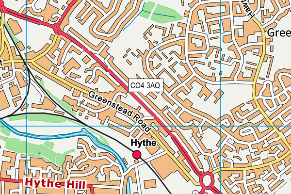 CO4 3AQ map - OS VectorMap District (Ordnance Survey)