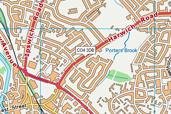 CO4 3DB map - OS VectorMap District (Ordnance Survey)