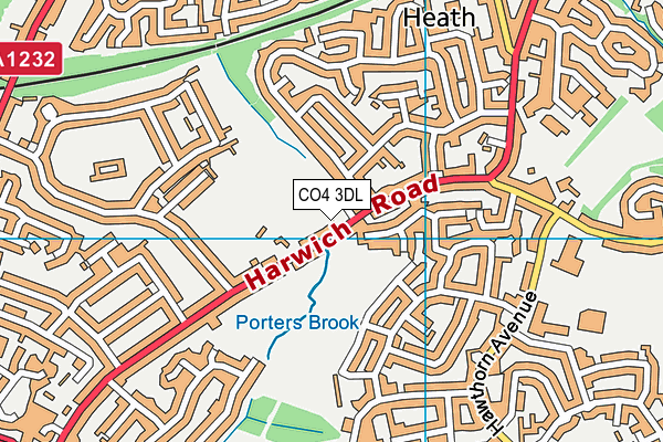 CO4 3DL map - OS VectorMap District (Ordnance Survey)