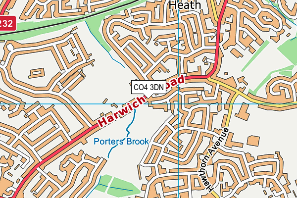 CO4 3DN map - OS VectorMap District (Ordnance Survey)