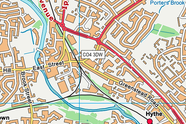 CO4 3DW map - OS VectorMap District (Ordnance Survey)