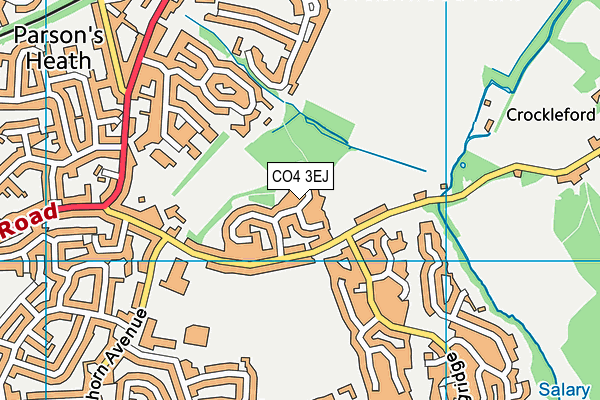 CO4 3EJ map - OS VectorMap District (Ordnance Survey)