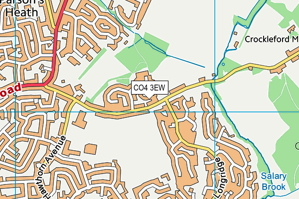 CO4 3EW map - OS VectorMap District (Ordnance Survey)