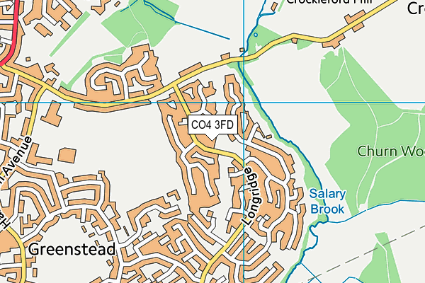 CO4 3FD map - OS VectorMap District (Ordnance Survey)