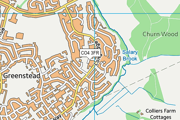 CO4 3FR map - OS VectorMap District (Ordnance Survey)