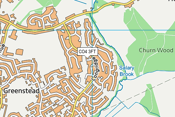 CO4 3FT map - OS VectorMap District (Ordnance Survey)