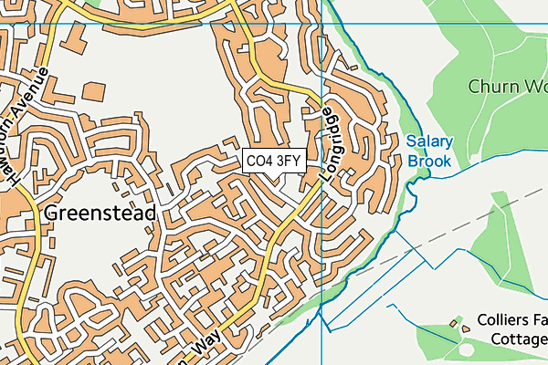 CO4 3FY map - OS VectorMap District (Ordnance Survey)