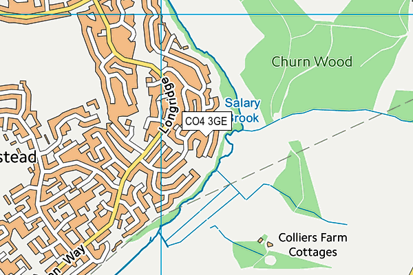 CO4 3GE map - OS VectorMap District (Ordnance Survey)