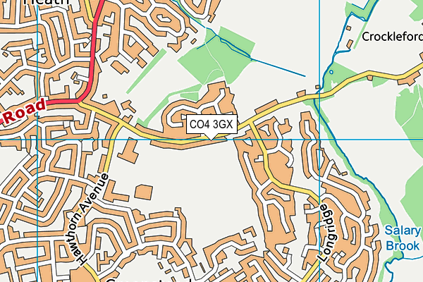 CO4 3GX map - OS VectorMap District (Ordnance Survey)