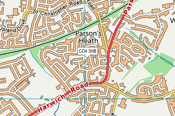 CO4 3HB map - OS VectorMap District (Ordnance Survey)