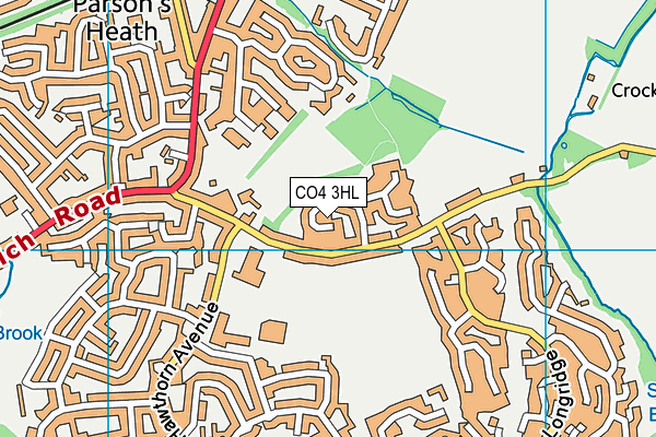 CO4 3HL map - OS VectorMap District (Ordnance Survey)