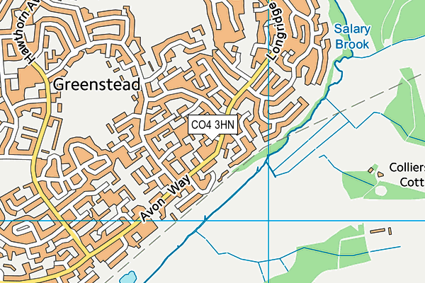 CO4 3HN map - OS VectorMap District (Ordnance Survey)