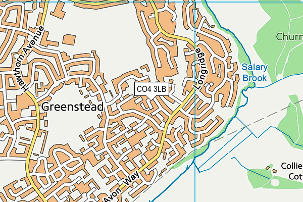 CO4 3LB map - OS VectorMap District (Ordnance Survey)