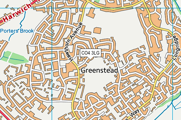 CO4 3LG map - OS VectorMap District (Ordnance Survey)