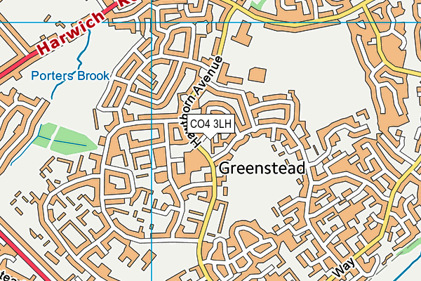 CO4 3LH map - OS VectorMap District (Ordnance Survey)