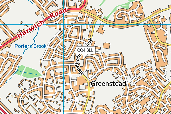 CO4 3LL map - OS VectorMap District (Ordnance Survey)