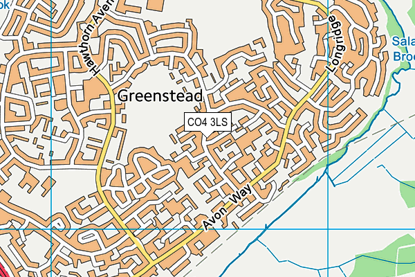 CO4 3LS map - OS VectorMap District (Ordnance Survey)