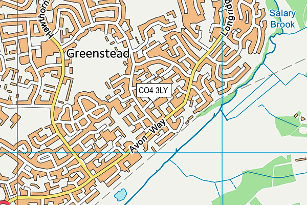 CO4 3LY map - OS VectorMap District (Ordnance Survey)