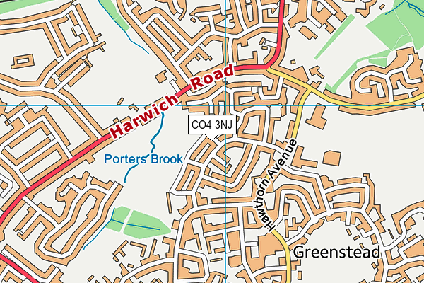 CO4 3NJ map - OS VectorMap District (Ordnance Survey)