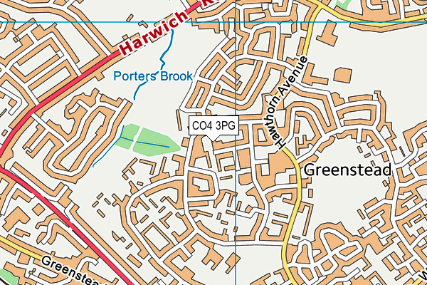 CO4 3PG map - OS VectorMap District (Ordnance Survey)