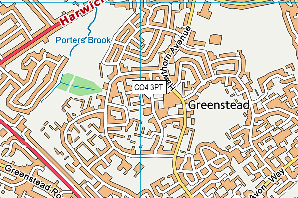 CO4 3PT map - OS VectorMap District (Ordnance Survey)