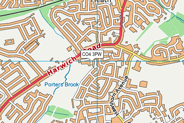 CO4 3PW map - OS VectorMap District (Ordnance Survey)