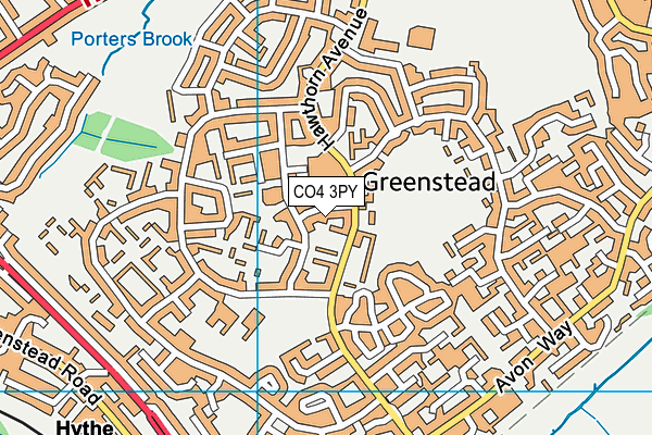 CO4 3PY map - OS VectorMap District (Ordnance Survey)