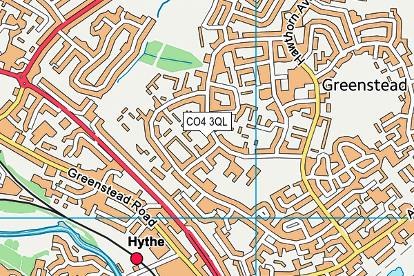 CO4 3QL map - OS VectorMap District (Ordnance Survey)