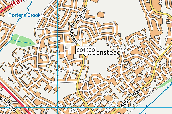CO4 3QQ map - OS VectorMap District (Ordnance Survey)