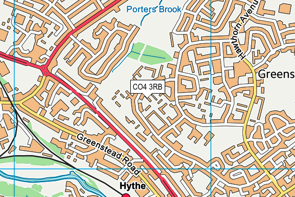 CO4 3RB map - OS VectorMap District (Ordnance Survey)