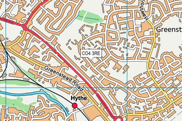 CO4 3RE map - OS VectorMap District (Ordnance Survey)