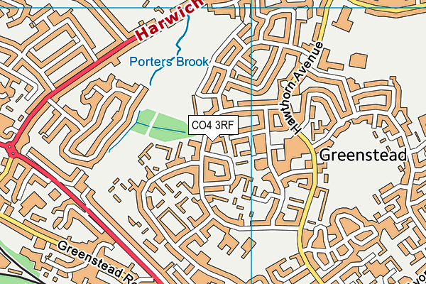 CO4 3RF map - OS VectorMap District (Ordnance Survey)