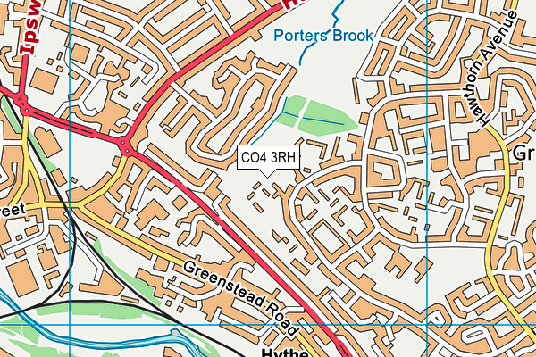 CO4 3RH map - OS VectorMap District (Ordnance Survey)