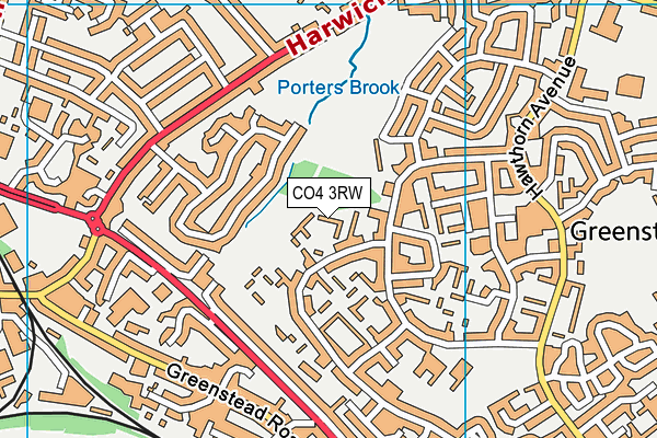 CO4 3RW map - OS VectorMap District (Ordnance Survey)