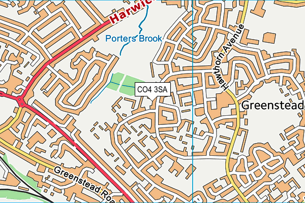 CO4 3SA map - OS VectorMap District (Ordnance Survey)