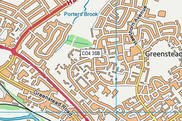 CO4 3SB map - OS VectorMap District (Ordnance Survey)
