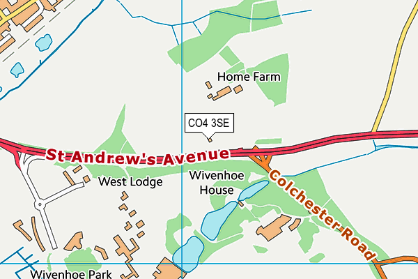 CO4 3SE map - OS VectorMap District (Ordnance Survey)