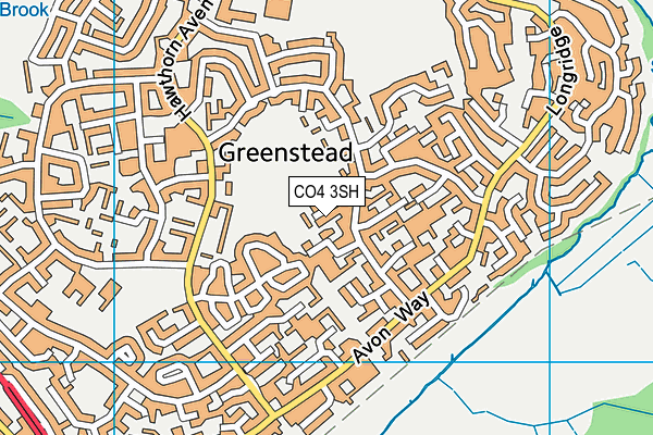 CO4 3SH map - OS VectorMap District (Ordnance Survey)