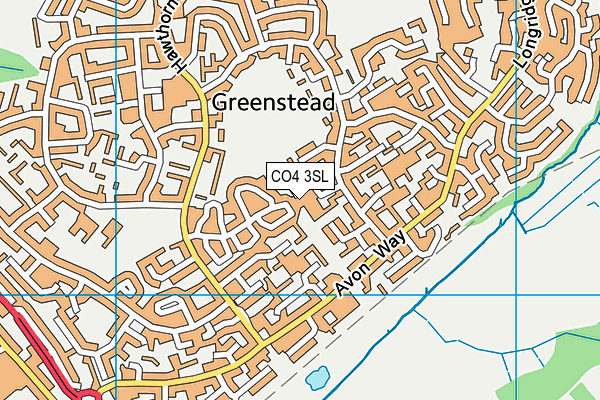 CO4 3SL map - OS VectorMap District (Ordnance Survey)