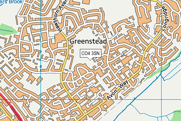 CO4 3SN map - OS VectorMap District (Ordnance Survey)