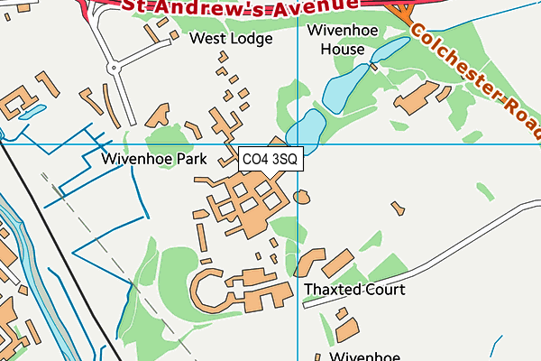 University of Essex map (CO4 3SQ) - OS VectorMap District (Ordnance Survey)
