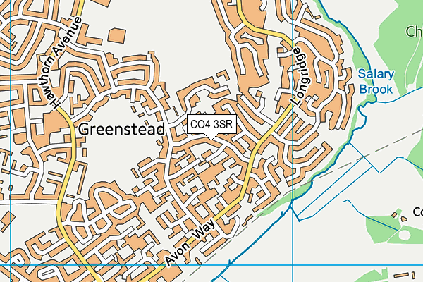 CO4 3SR map - OS VectorMap District (Ordnance Survey)