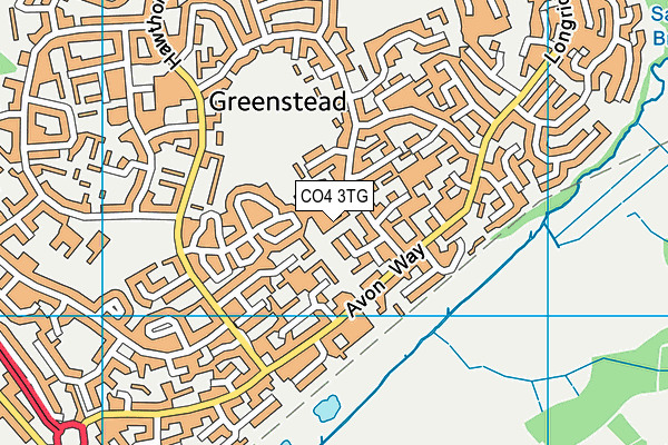 CO4 3TG map - OS VectorMap District (Ordnance Survey)
