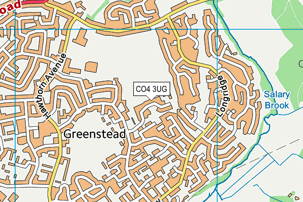 CO4 3UG map - OS VectorMap District (Ordnance Survey)