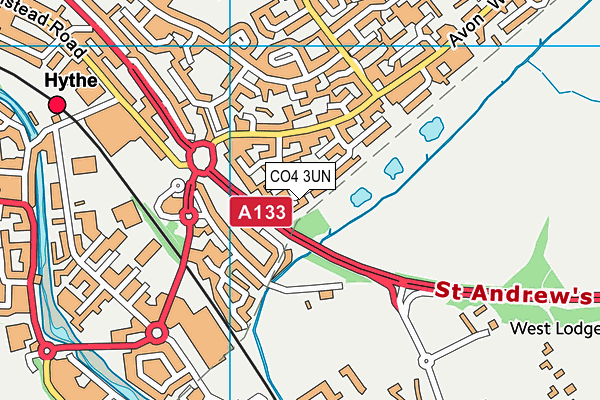 CO4 3UN map - OS VectorMap District (Ordnance Survey)